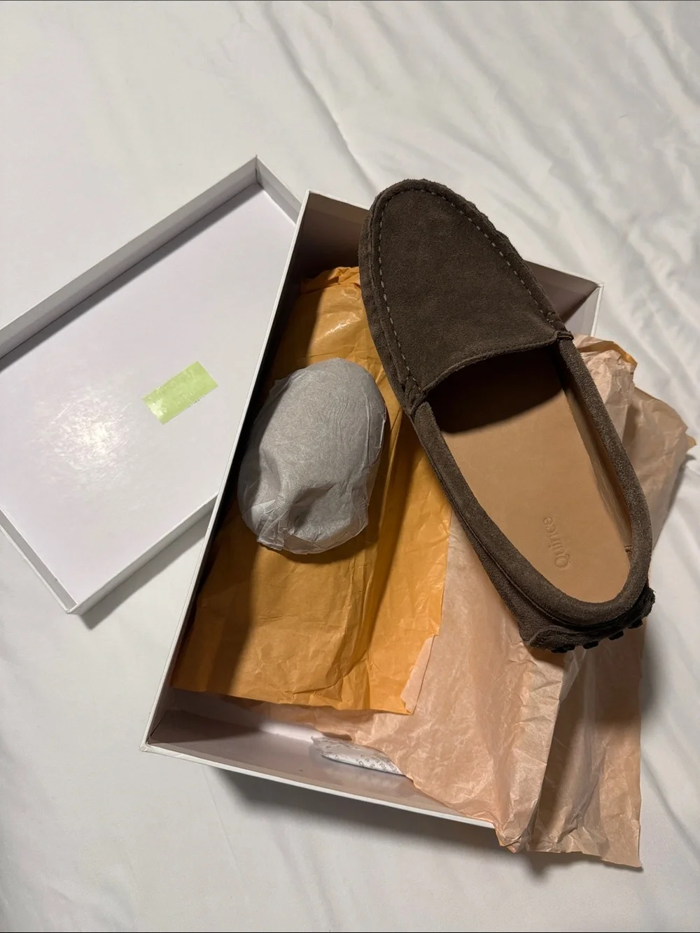 Quince Womens Suede Driver Loafers Medium Brown 8 LB74495-BSFLC005-17290 NIB